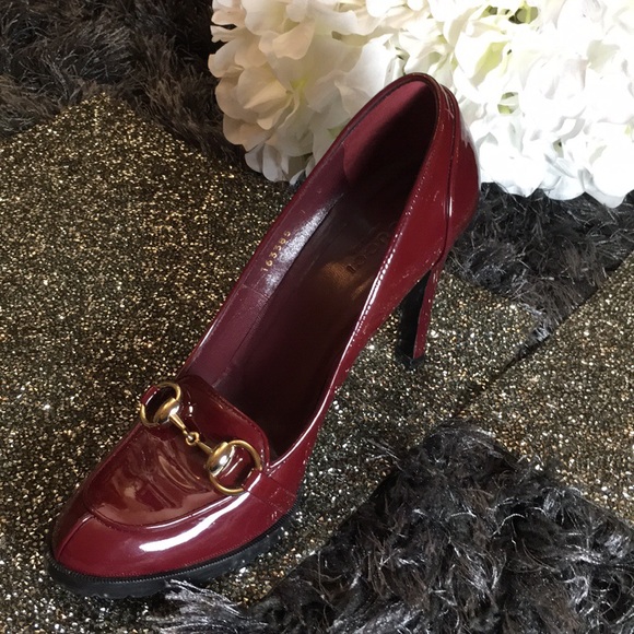 GUCCI Shoes - Burgandy Patten Platform